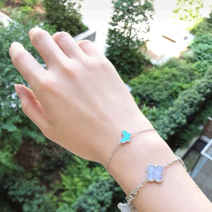 [Everoly JW]BUTTERFLY TURQUOISE BUTTERFLY BRACELET SILVER