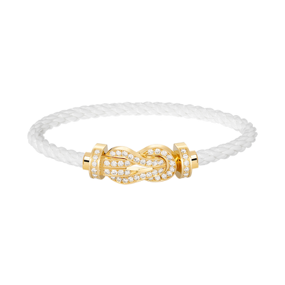 [Everoly JW]CHANCE LARGE 8 FIGURE BUCKLE FULLDIAMOND BRACELET GOLD