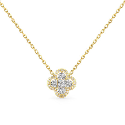 [Everoly JW]Spliced Lucky Four-Leaf Clover Versatile Necklace