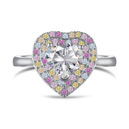 [Everoly JW]Delicate Ebullient Heart Shape Wedding Ring