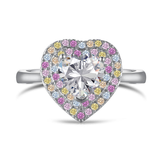 [Everoly JW]Delicate Ebullient Heart Shape Wedding Ring