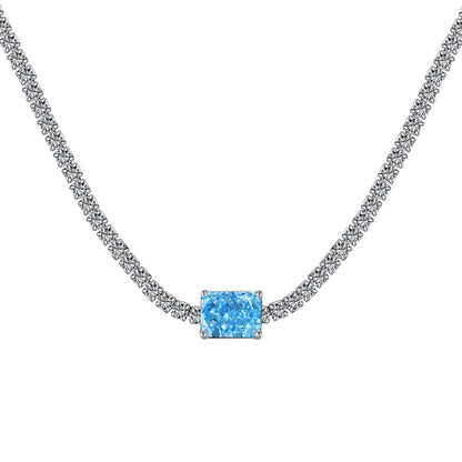 [Everoly JW]2.0 carat Ornate Emerald Cut Necklace