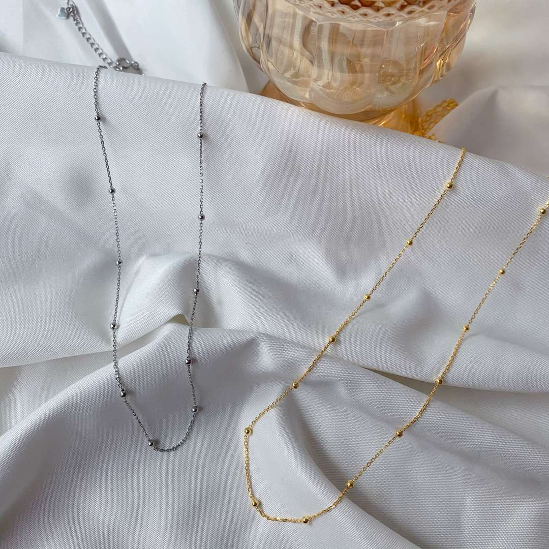 [Everoly JW]Small Bead Clavicle Chain Simple Necklace