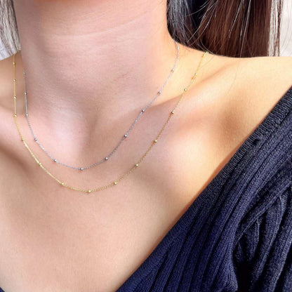 [Everoly JW]Small Bead Clavicle Chain Simple Necklace