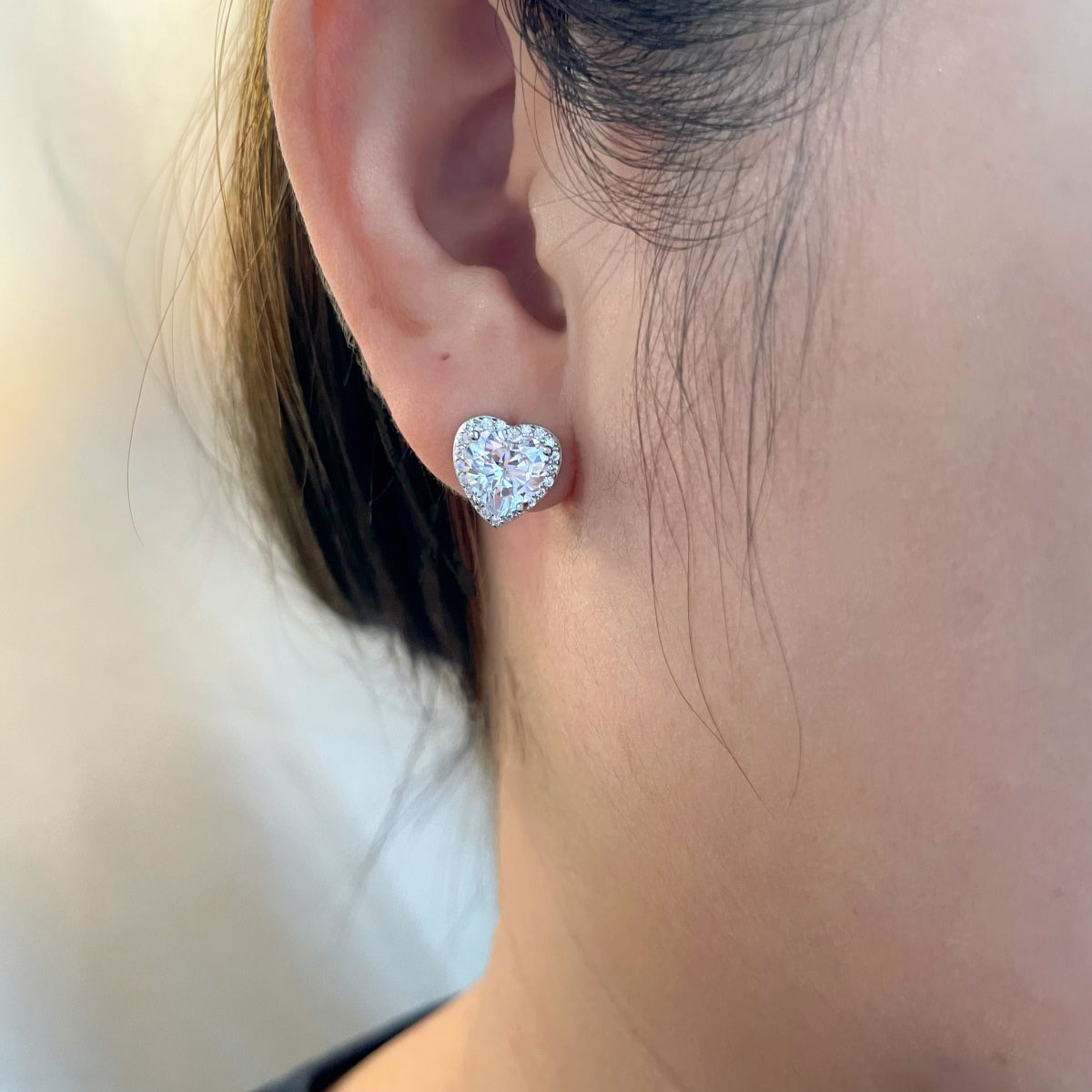 [Everoly JW]Sparkling Heart Shape Lover Earrings
