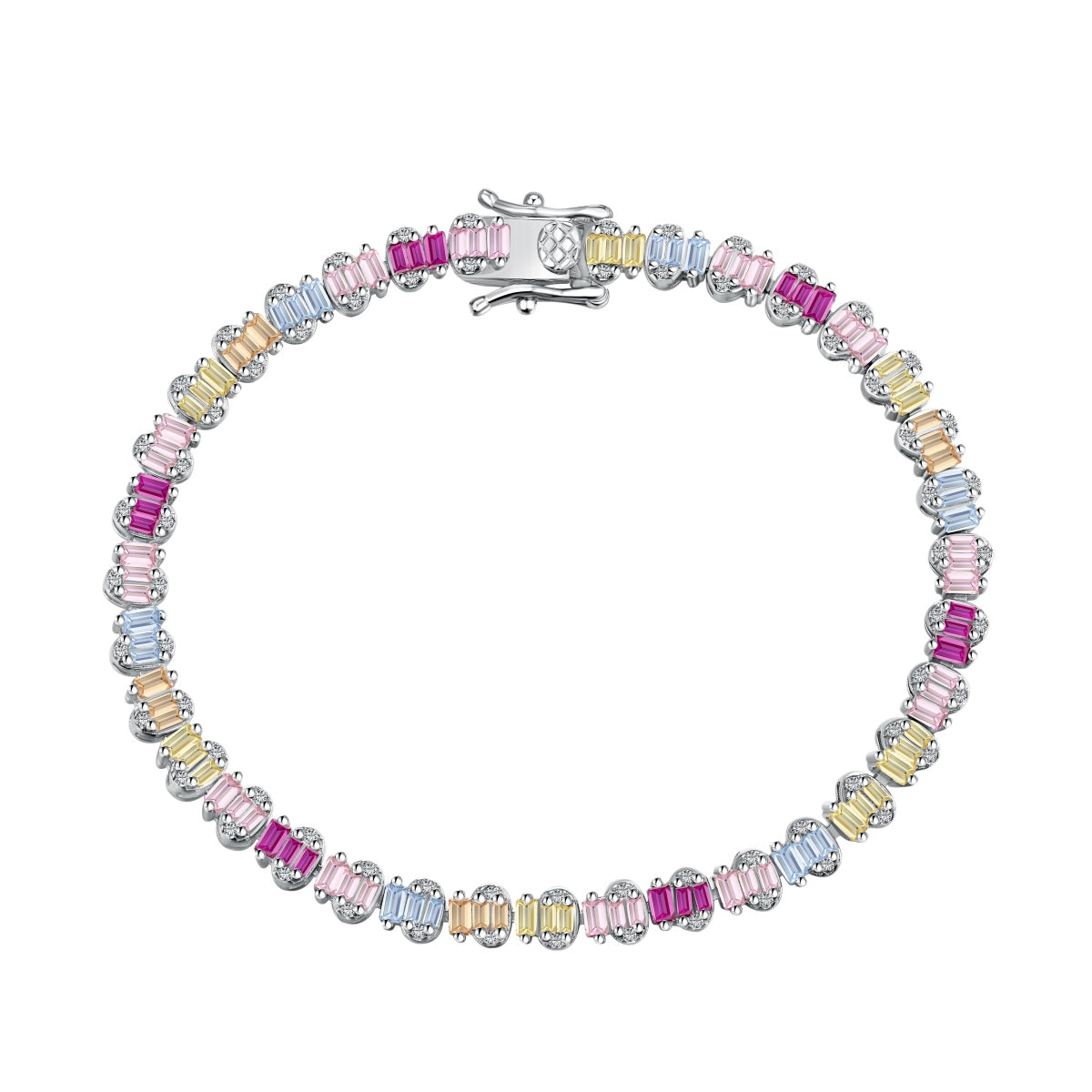 [Everoly JW]Delicate Colorful Emerald Cut Party Bracelet