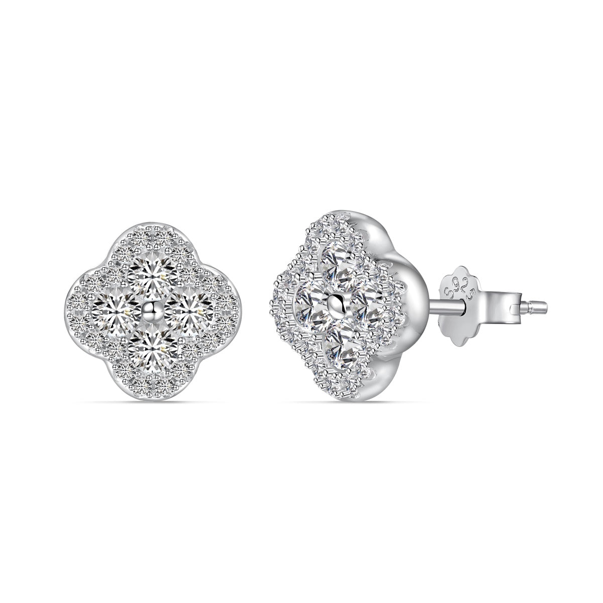 [Everoly JW]Four-Leaf Clover Flower Shaped Earrings