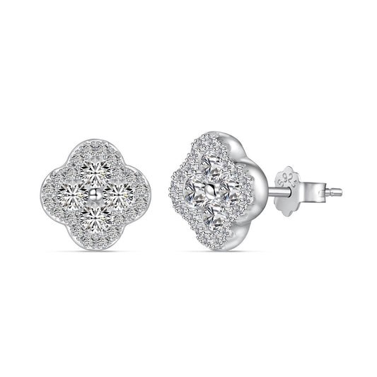 [Everoly JW]Four-Leaf Clover Flower Shaped Earrings