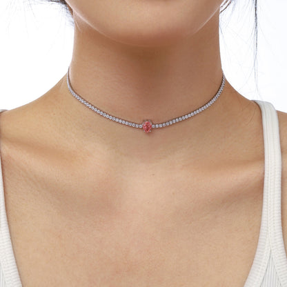 [Everoly JW]1.0 carat Unique Pear Cut Tennis Necklace