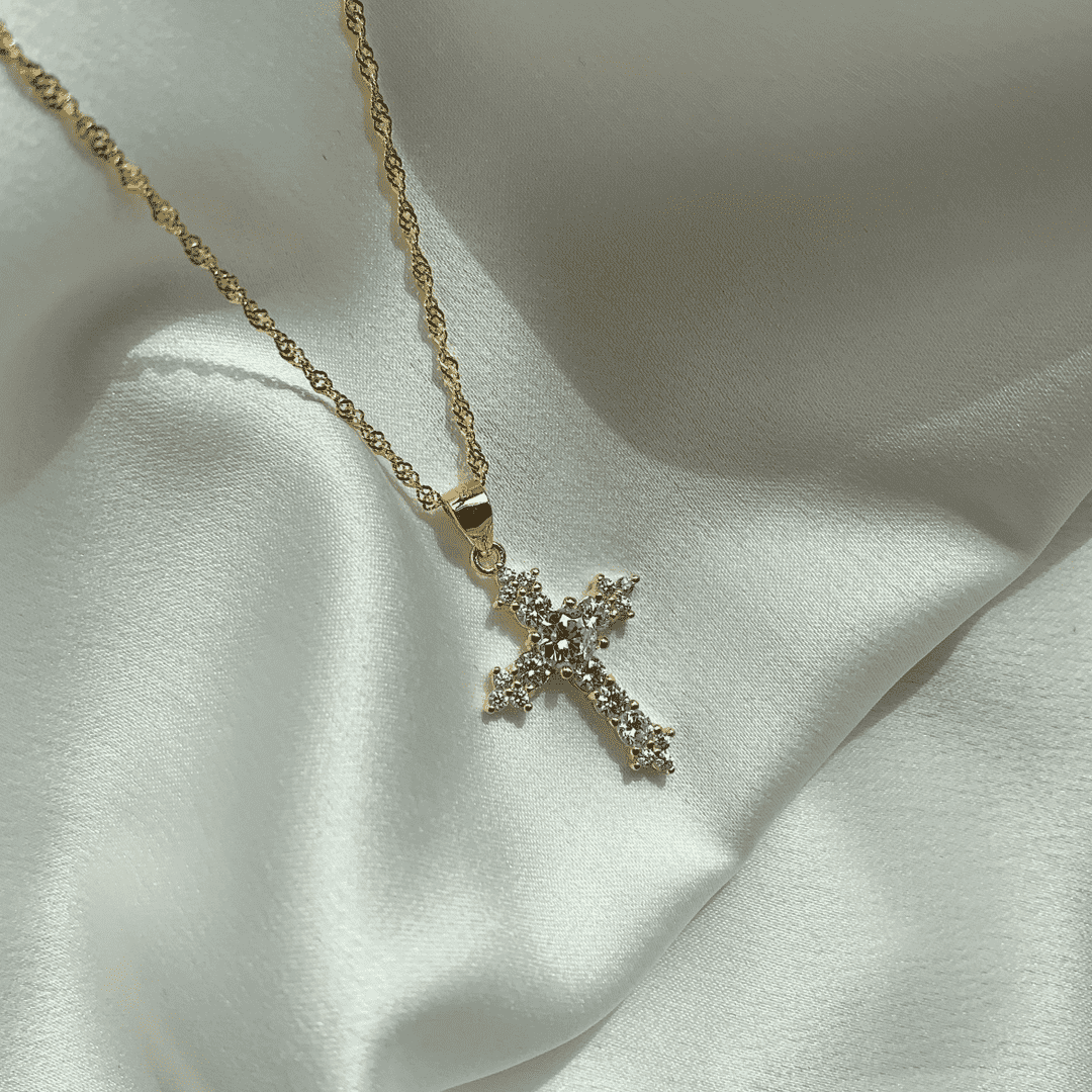 [Everoly JW]Delicate Cross Shape Necklace