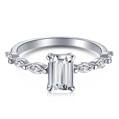 [Everoly JW]1.0 Carat Dainty Resplendent Radiant Cut Daily Ring