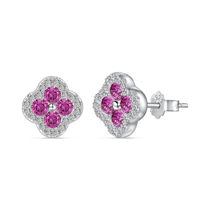 [Everoly JW]Four-Leaf Clover Flower Shaped Earrings