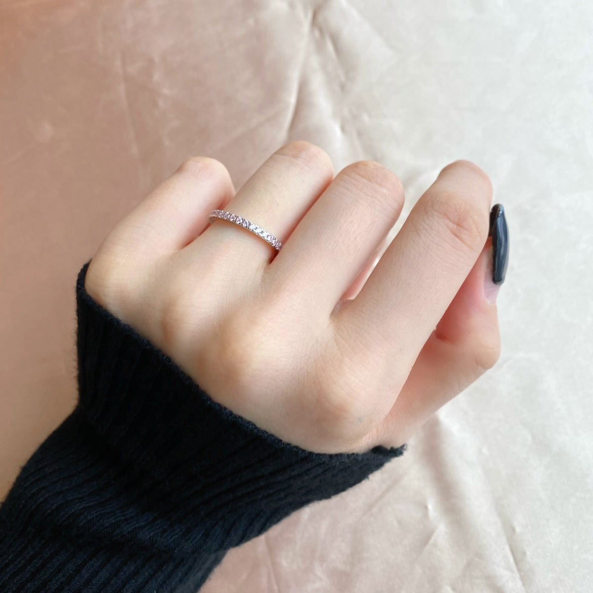 [Everoly JW]Delicate Sparkling Round Cut Daily Ring