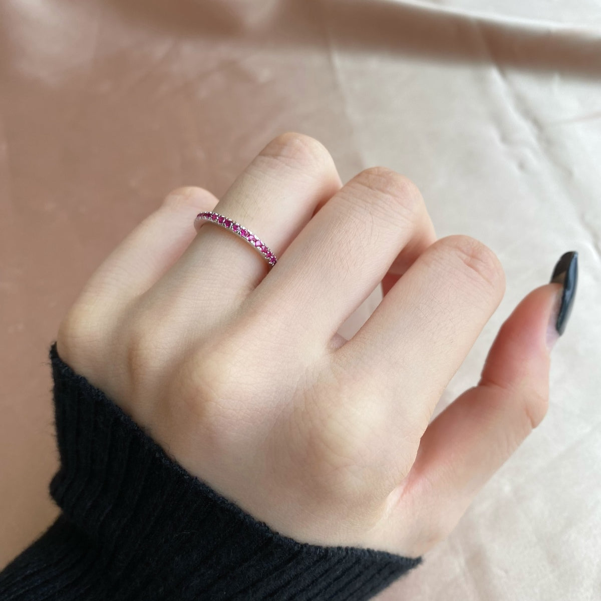 [Everoly JW]Delicate Sparkling Round Cut Daily Ring