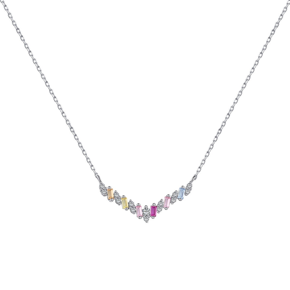 [Everoly JW]Dazzling Rainbow Necklace
