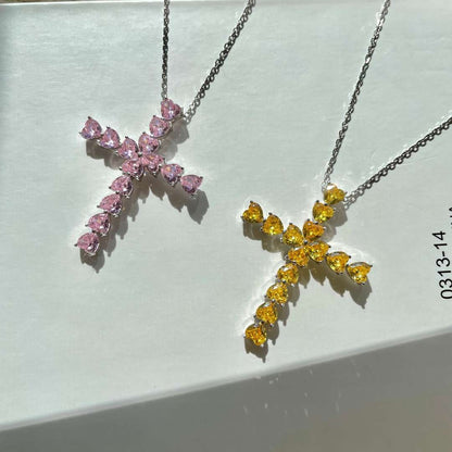 [Everoly JW]Radiant Cross Shape Necklace