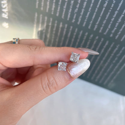 [Everoly JW]1.0 Carat Radiant Princess Cut Wedding Earrings