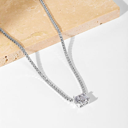 [Everoly JW]4.0 Carat Elegant Radiant Cut Necklace