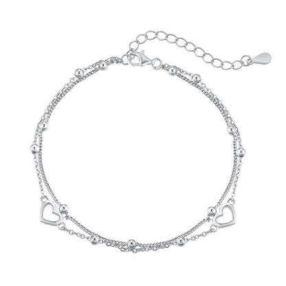[Everoly JW]Dainty Double Layer Love Heart Bracelet