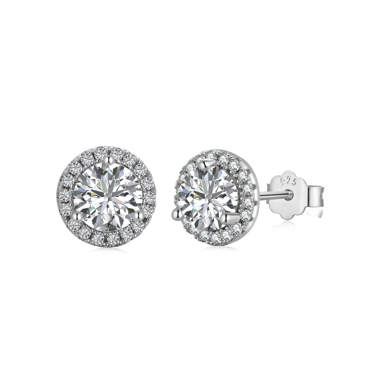 [Everoly JW]Classic Princess Round Shape Earrings