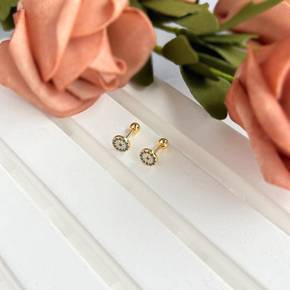 [Everoly JW]Devil's Eye Ear Bone Nail Earrings