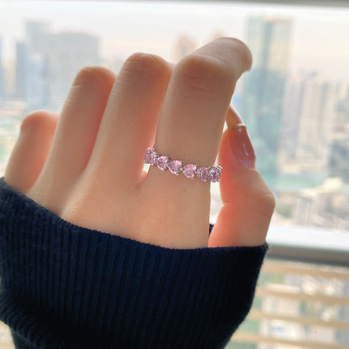 [Everoly JW]0.25 Carat Radiant Romance Heart Cut Lover Ring