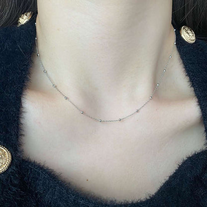 [Everoly JW]Small Bead Clavicle Chain Simple Necklace