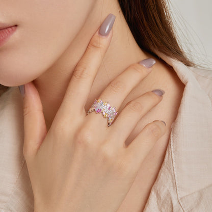 [Everoly JW]Luxurious Colorful Radiant Cut Daily Ring