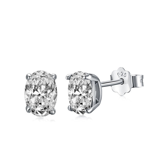 [Everoly JW]Oval Classic Dignified Elegant Earrings