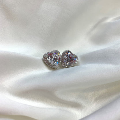 [Everoly JW]Sparkling Heart Shape Lover Earrings