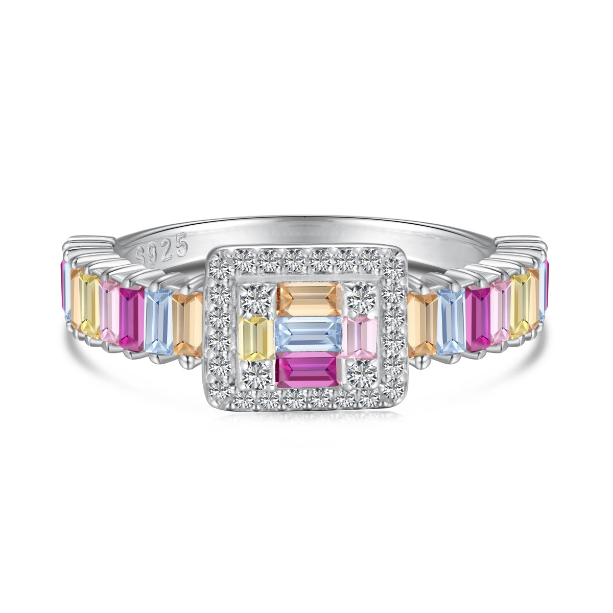 [Everoly JW]Exquisite Colorful Radiant Cut Party Ring