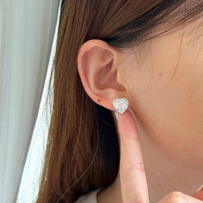 [Everoly JW]Sparkling Heart Shape Lover Earrings