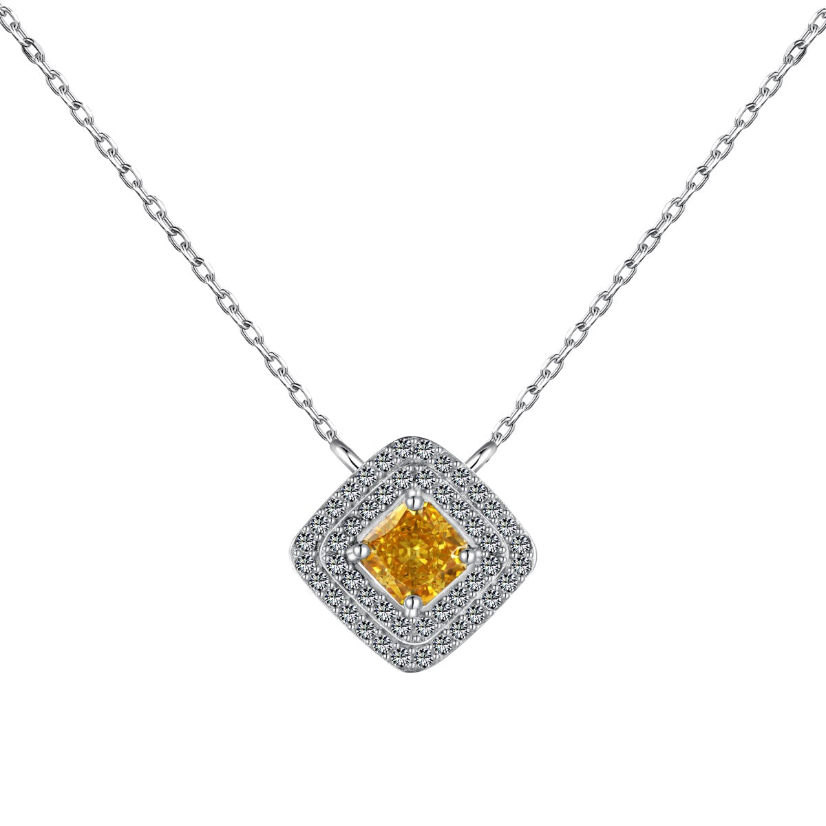 [Everoly JW]Sparkling Asscher Cut Necklace