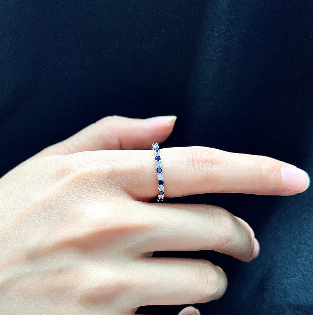 [Everoly JW]Exquisite Colorful Round Cut Tennis Ring