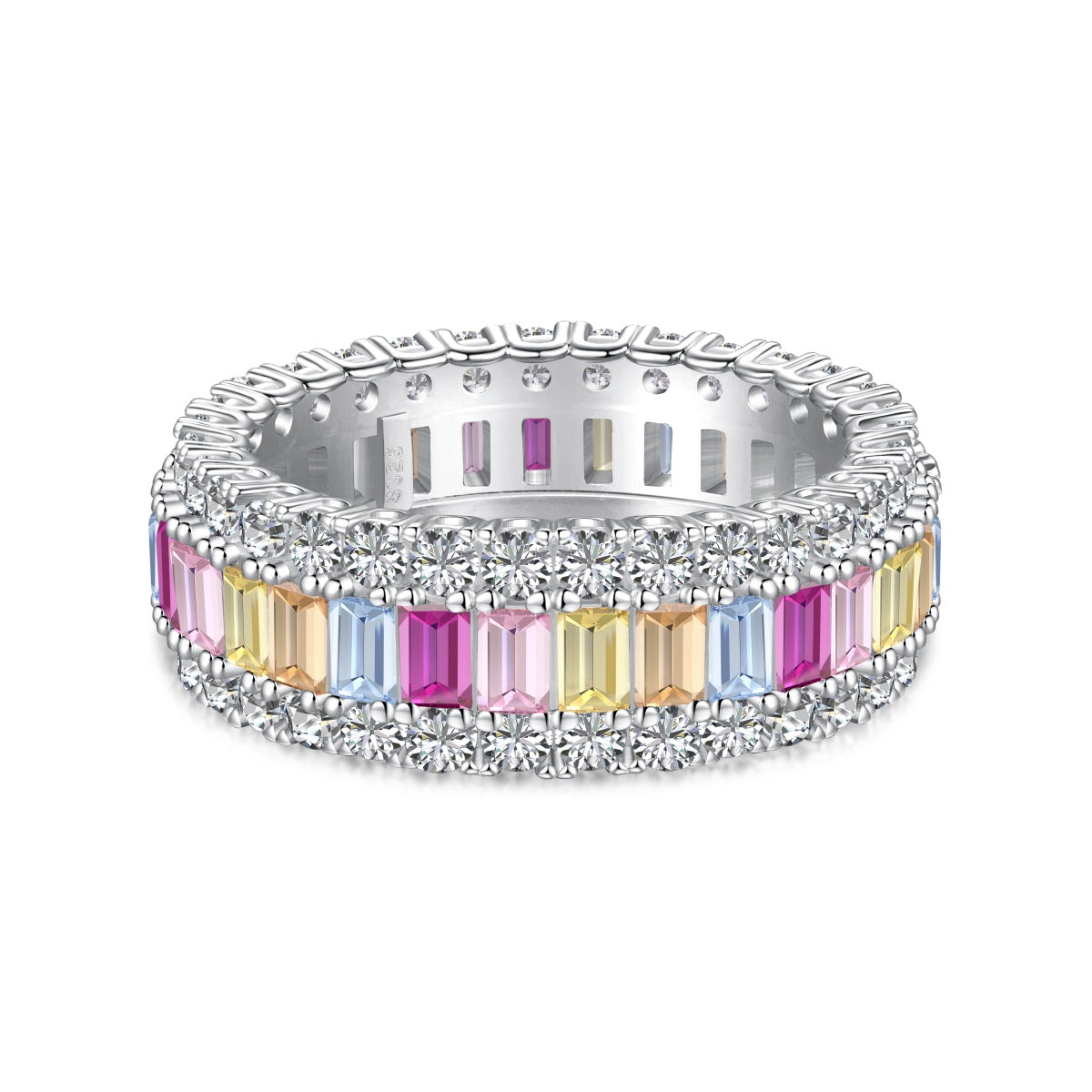 [Everoly JW]Dainty Colorful Radiant Cut Daily Ring
