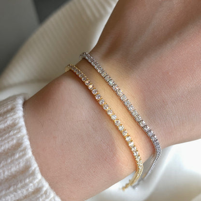 [Everoly JW]Radiant Shinning Princess Cut Tennis Bracelet