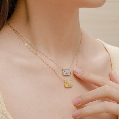 [Everoly JW]Envelope Heart Shape Mother's Day Necklace