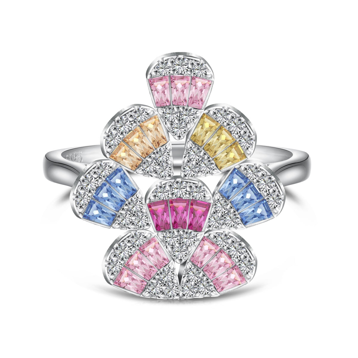 [Everoly JW]Sparkling Colorful Water Drop Shape Daily Ring