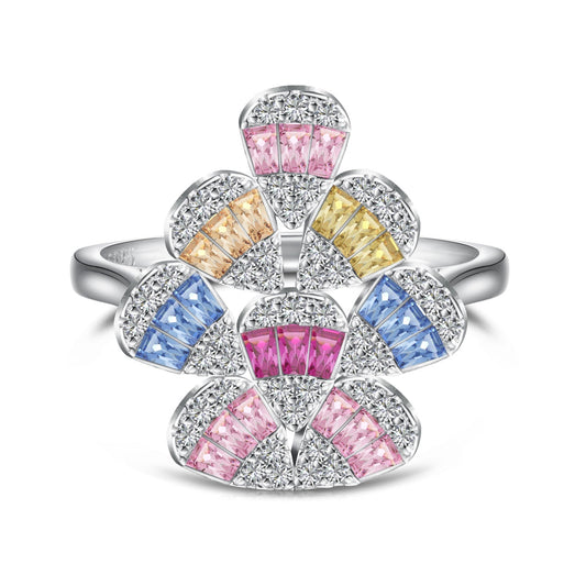 [Everoly JW]Sparkling Colorful Water Drop Shape Daily Ring