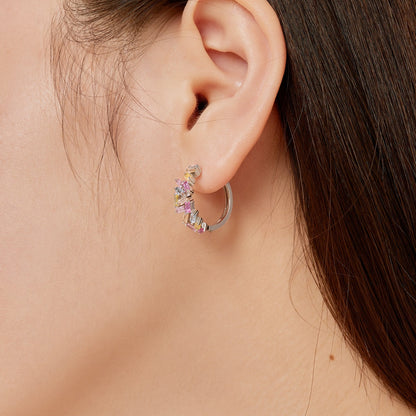 [Everoly JW]Dazzling Colorful Emerald Cut Daily Earrings