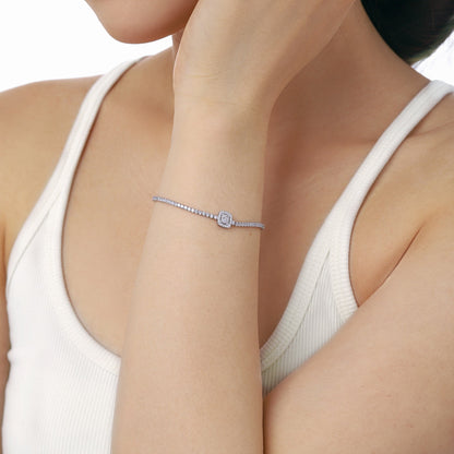 [Everoly JW]Luxurious Dazzling Square Shape Banquet Bracelet