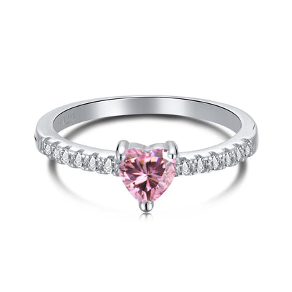[Everoly JW]0.5 Carat CaratEternity Charming Heart Shape Lover Ring