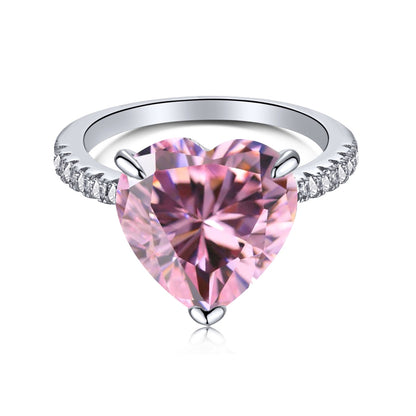 [Everoly JW]6.0 Carat Luxurious Sparkling Romantic Heart Cut Lover Ring