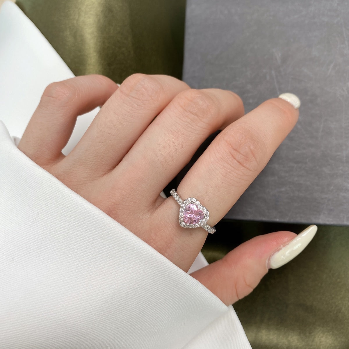 [Everoly JW]Eternity Splashy Romantic Heart Shape Lover Ring