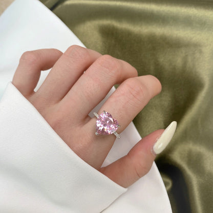 [Everoly JW]6.0 Carat Luxurious Sparkling Romantic Heart Cut Lover Ring