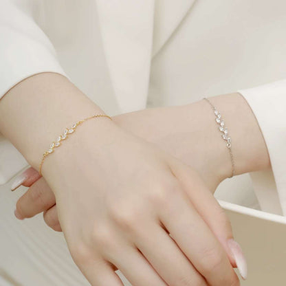 [Everoly JW]Elegant Wheat Leaves Shape Bracelet