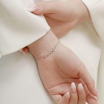 [Everoly JW]Elegant Wheat Leaves Shape Bracelet