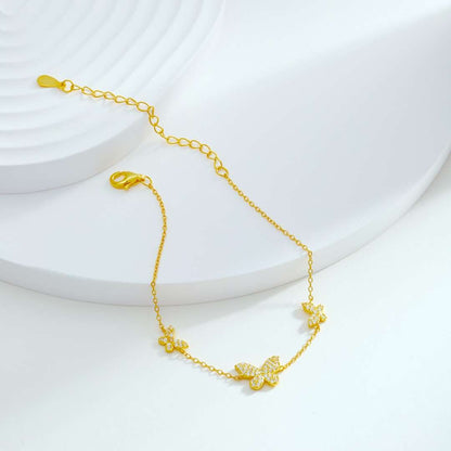 [Everoly JW]Delicate Butterfly Pendant Bracelet