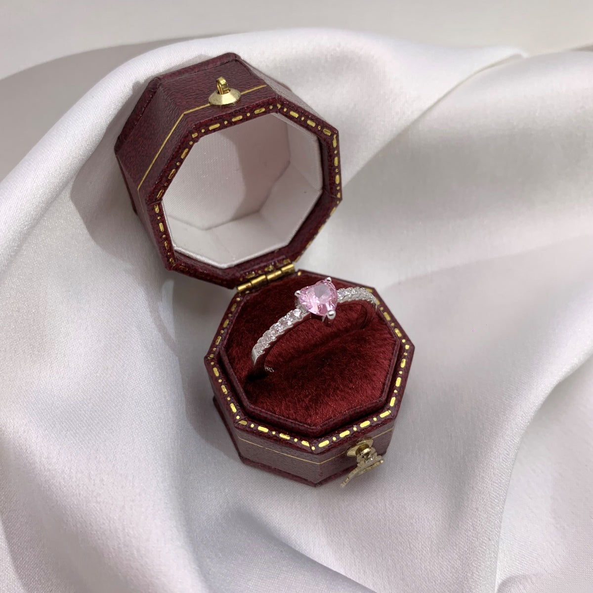 [Everoly JW]0.5 Carat CaratEternity Charming Heart Shape Lover Ring