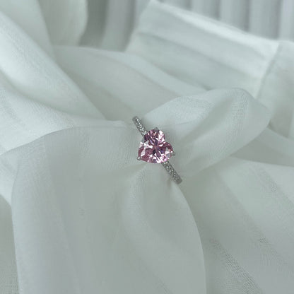 [Everoly JW]2.0 Carat Dazzling Lustrous Heart Cut Lover Ring
